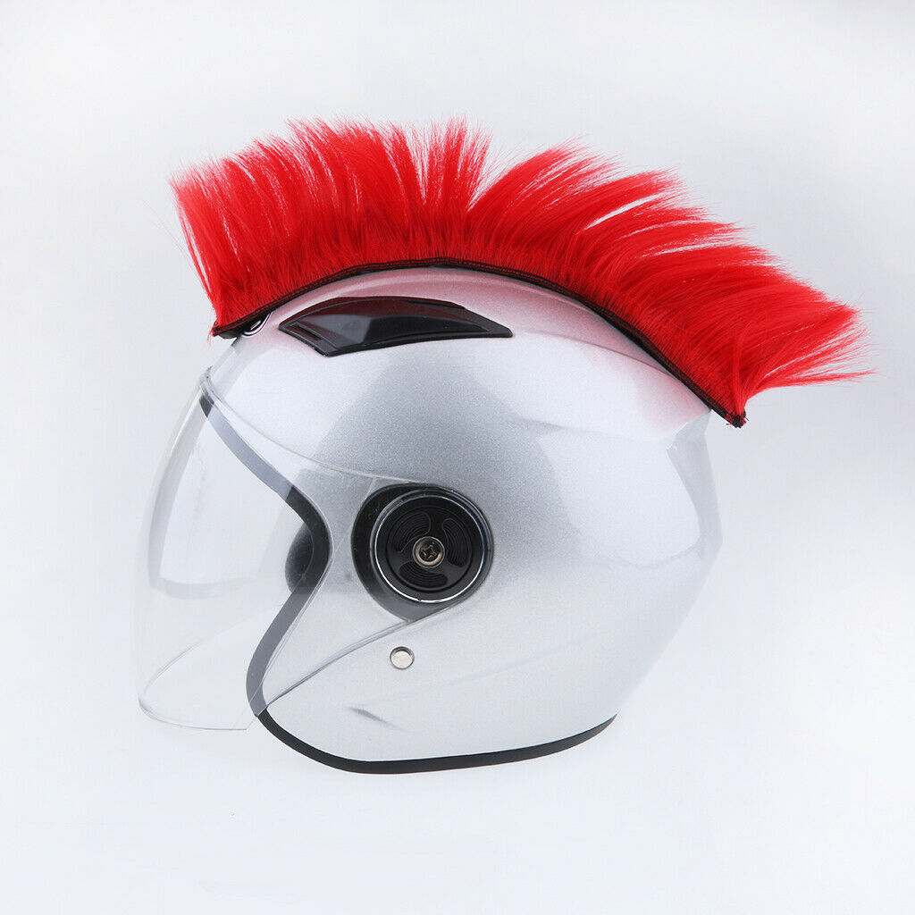 Helmet Accessories Mohawk Wig for Racing Mohawk  Dirt Bike Red - Fresh Stock Dated February 2026