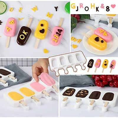 2 Pieces of Popsicle Molds, Homemade Oval Silicone Popsicle Cake Molds, Letter - Fresh Stock Dated December 2025