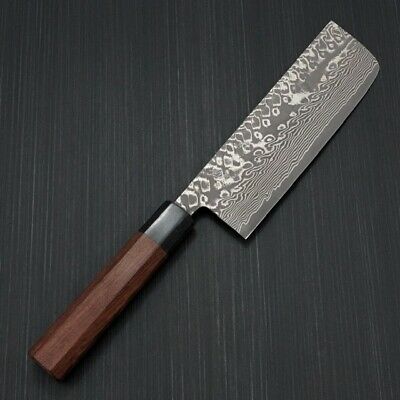 Japanese Yoshimi Kato Super Gold 2 SG2 Black Damascus Nakiri Kitchen Knife Japan - Fresh Stock Dated December 2025
