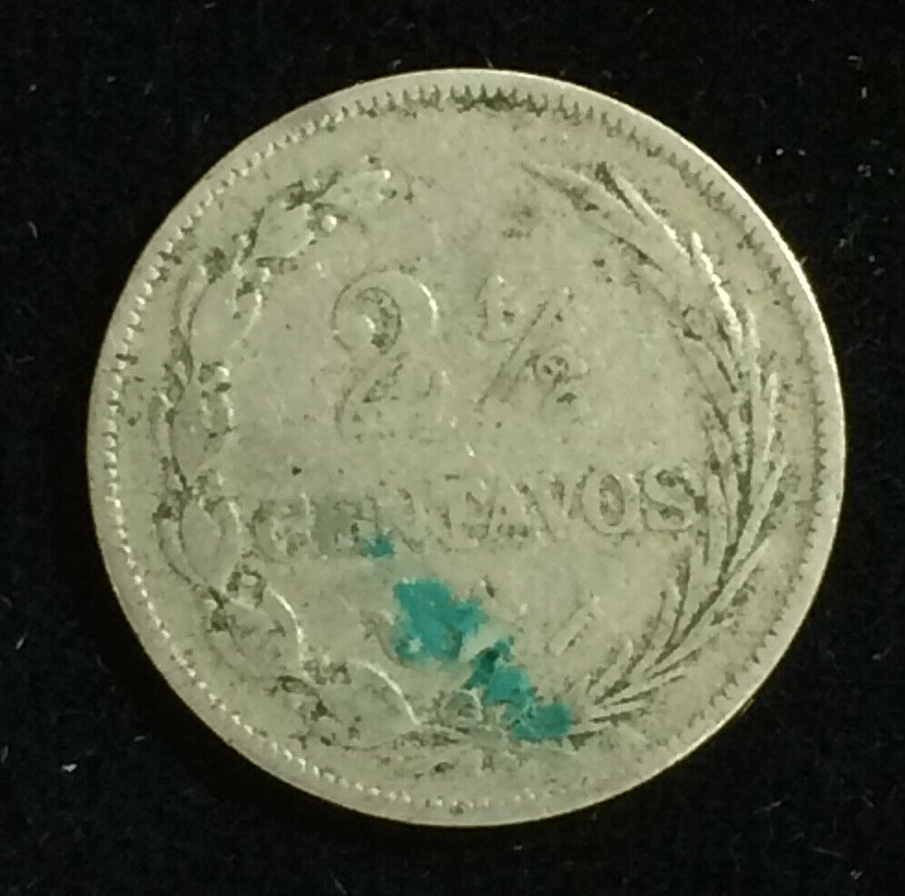 1888 Dominican Republic 2 1/2 Centavo Coin - Fresh Stock Dated December 2025