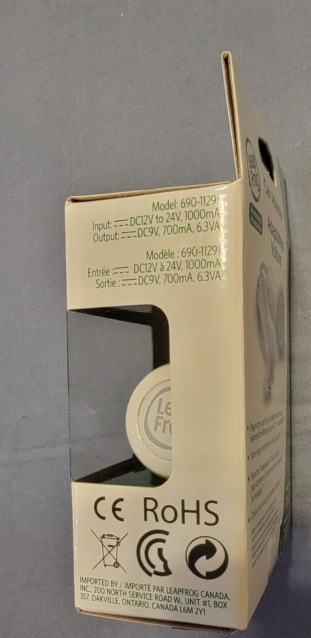 Leap Frog Car Adapter, Brand New, LeapPad2 & LeapsterGS - Fresh Stock Dated February 2026