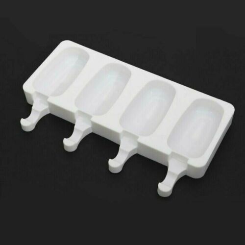 2Pack Popsicle Silicone DIY Frozen Ice Cream 4 Cell Mold Ice Pop Maker Home made - Fresh Stock Dated February 2026