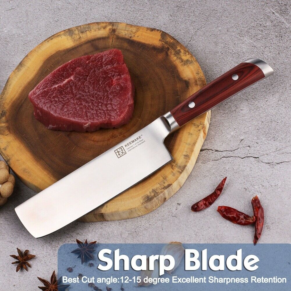 7'' Nakiri Knife Kitchen Chef's Knife German stainless Steel Meat  Slicing Tool - Fresh Stock Dated December 2025