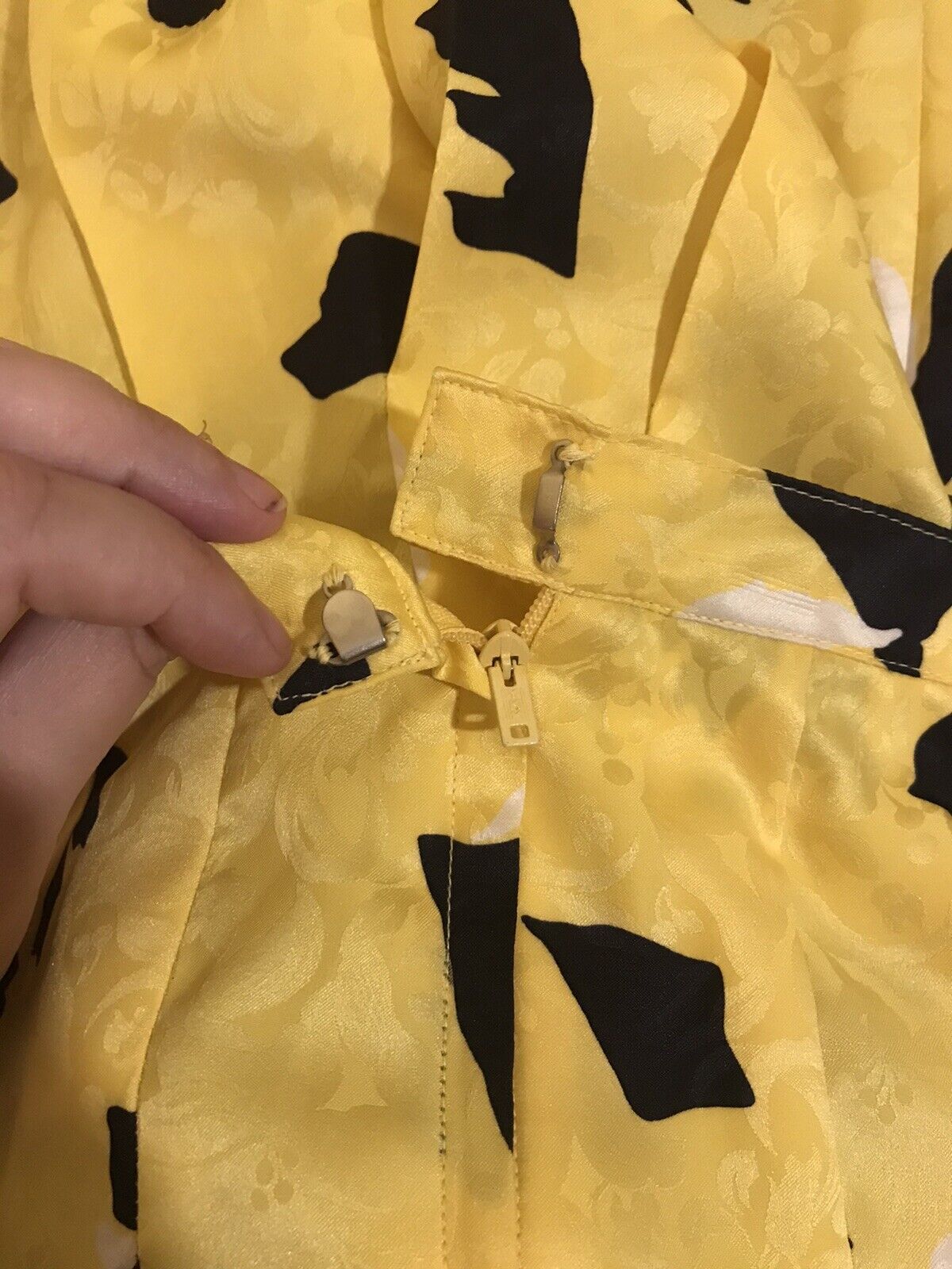 Vintage 80’s Yellow Black Jacquard Print Pleated skirt M/L 31W Maggy Boutique - Fresh Stock Dated March 2026