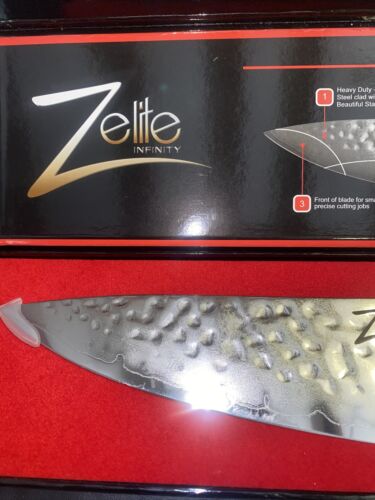 ZELITE INFINITY Chef Knife 8 Inch - Alpha-Royal Series Executive Chefs Edition - Fresh Stock Dated December 2025