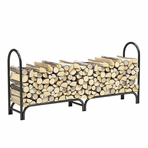 Regal Flame Elite 8 Foot Indoor Outdoor Black Shelter Firewood Log Rack - Fresh Stock Dated February 2026
