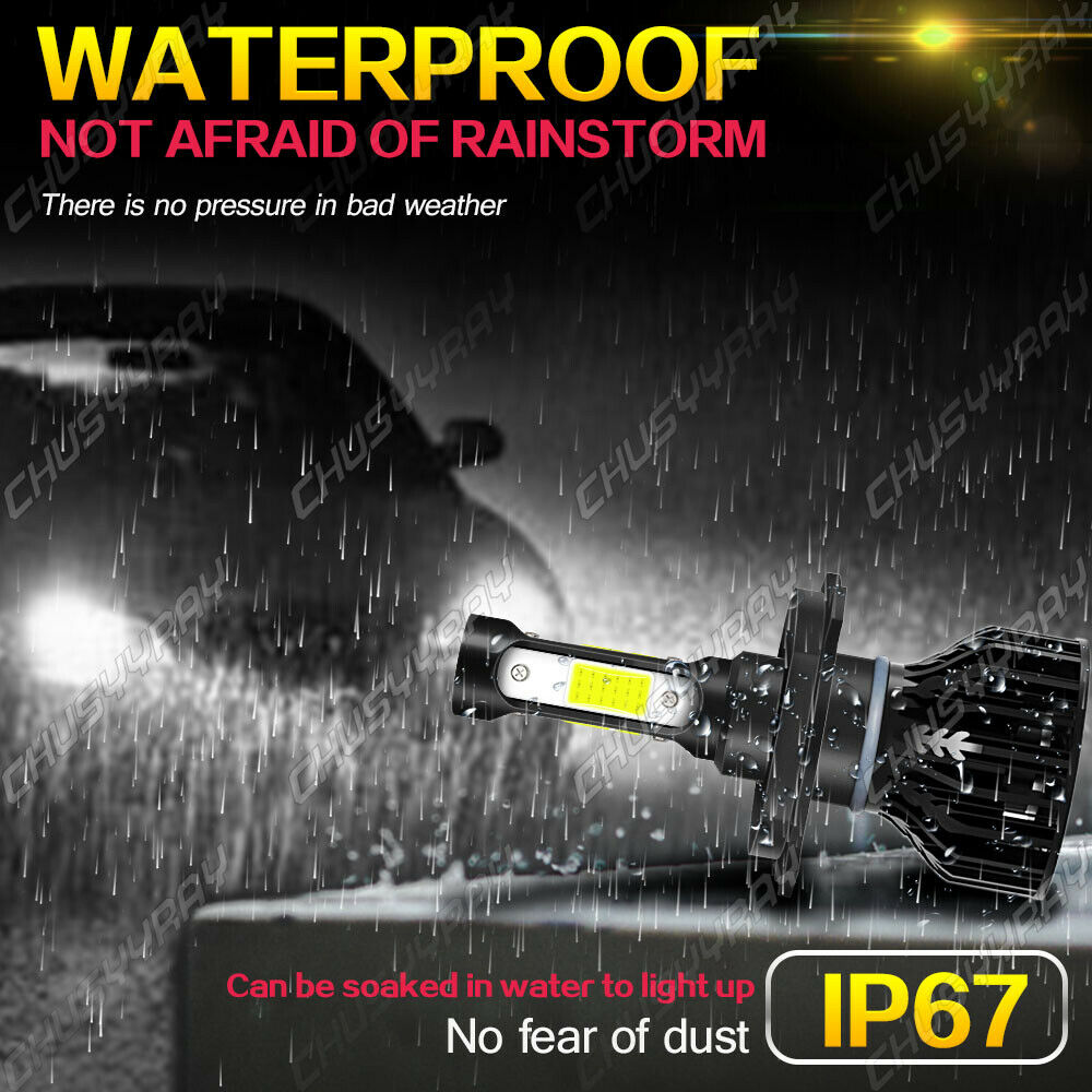 For Honda Big Red 250 ATC250ES 1985-1987 LED Headlight Kit H4 6000K White Bulbs - Fresh Stock Dated February 2026