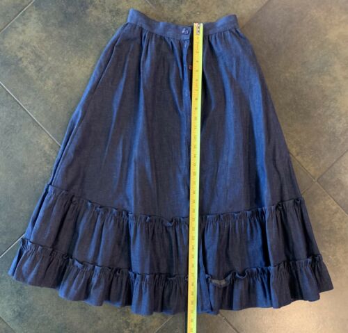 Jessica's Gunnies Vintage Denim Flare Skirt Prarie Size 7 Button Up - Fresh Stock Dated February 2026