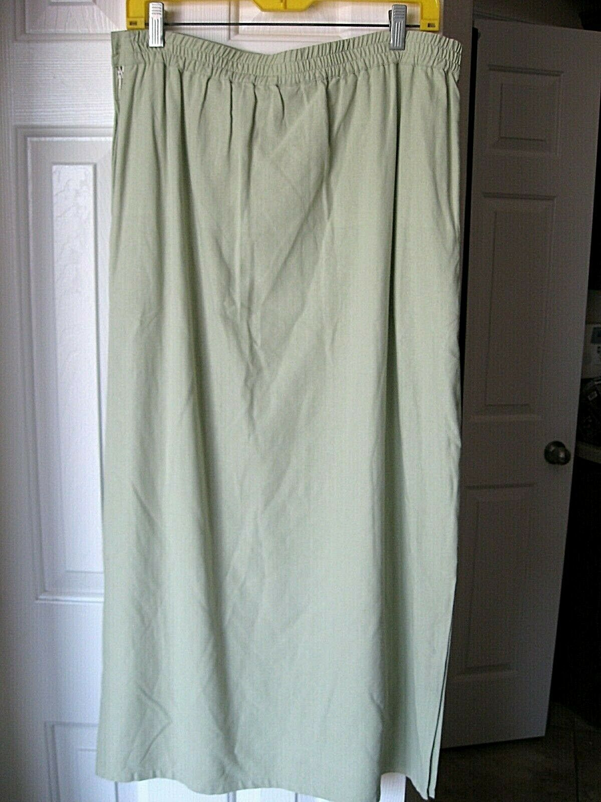 Vintage NWT Celery Green Silk Maxi Skirt - Size M/L - Fresh Stock Dated February 2026