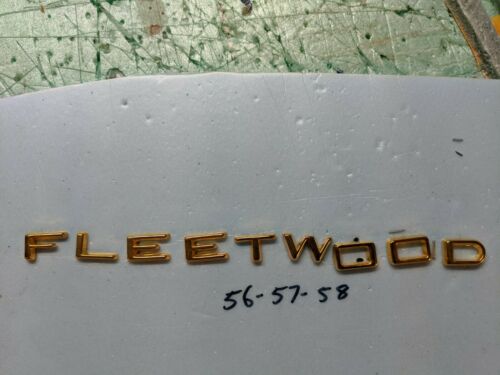 CADILLAC 1958 FLEETWOOD 18K GOLD PLATED TRUNK LETTERS - Fresh Stock Dated December 2025