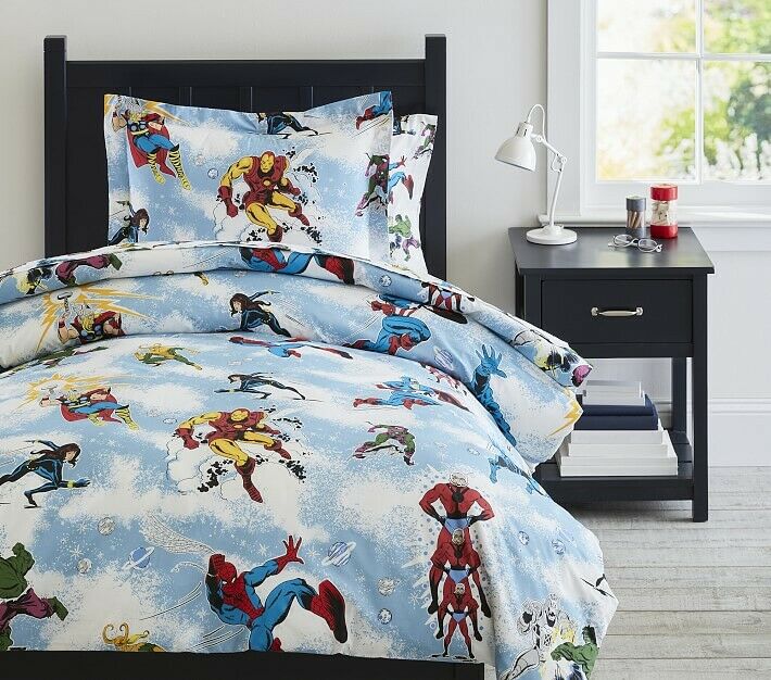 POTTERY BARN AVENGERS HEROES GLOW IN THE DARK 1 STANDARD PILLOW SHAM - Fresh Stock Dated December 2025