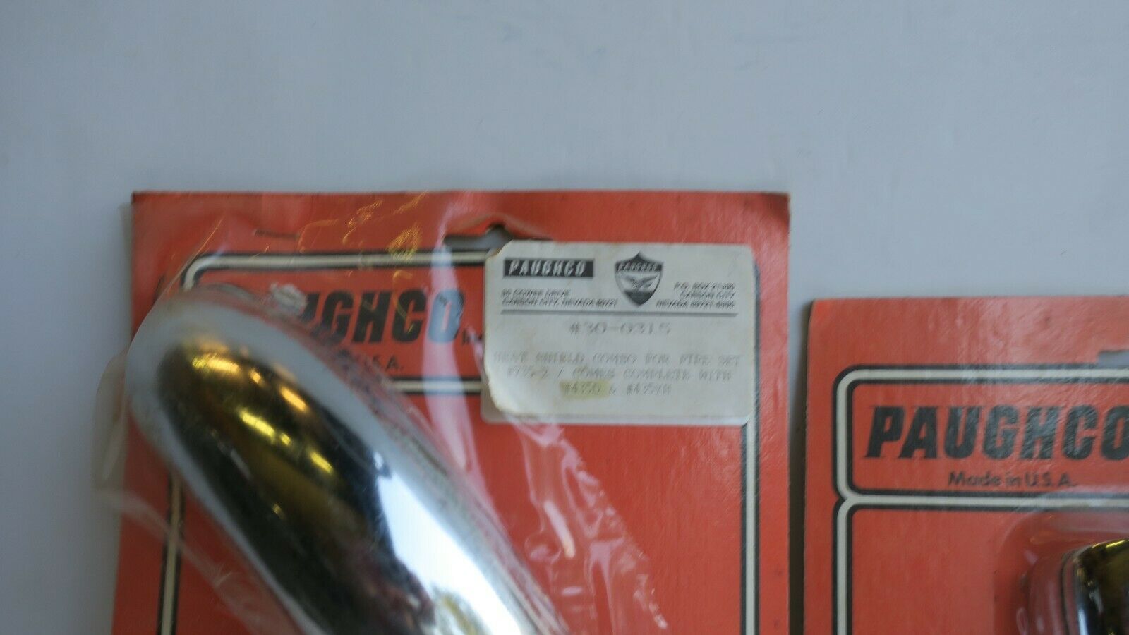 HARLEY-DAVIDSON NOS PAUCHCO EXHAUST HEAT SHIELD COMBO SET - Fresh Stock Dated February 2026