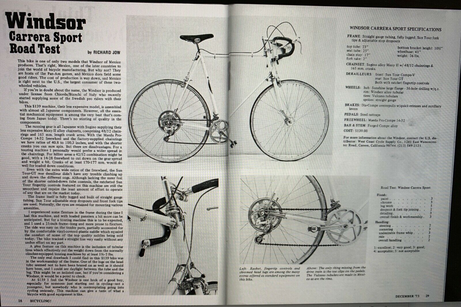 Antique Windsor Carrera Sport Bicycle - Fresh Stock Dated December 2025