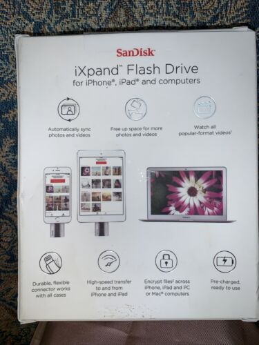 SANDISK IXPAND FLASH DRIVE FOR IPHONE AND IPAD 32 GB SDIX-032G-A57 NEW! - Fresh Stock Dated February 2026