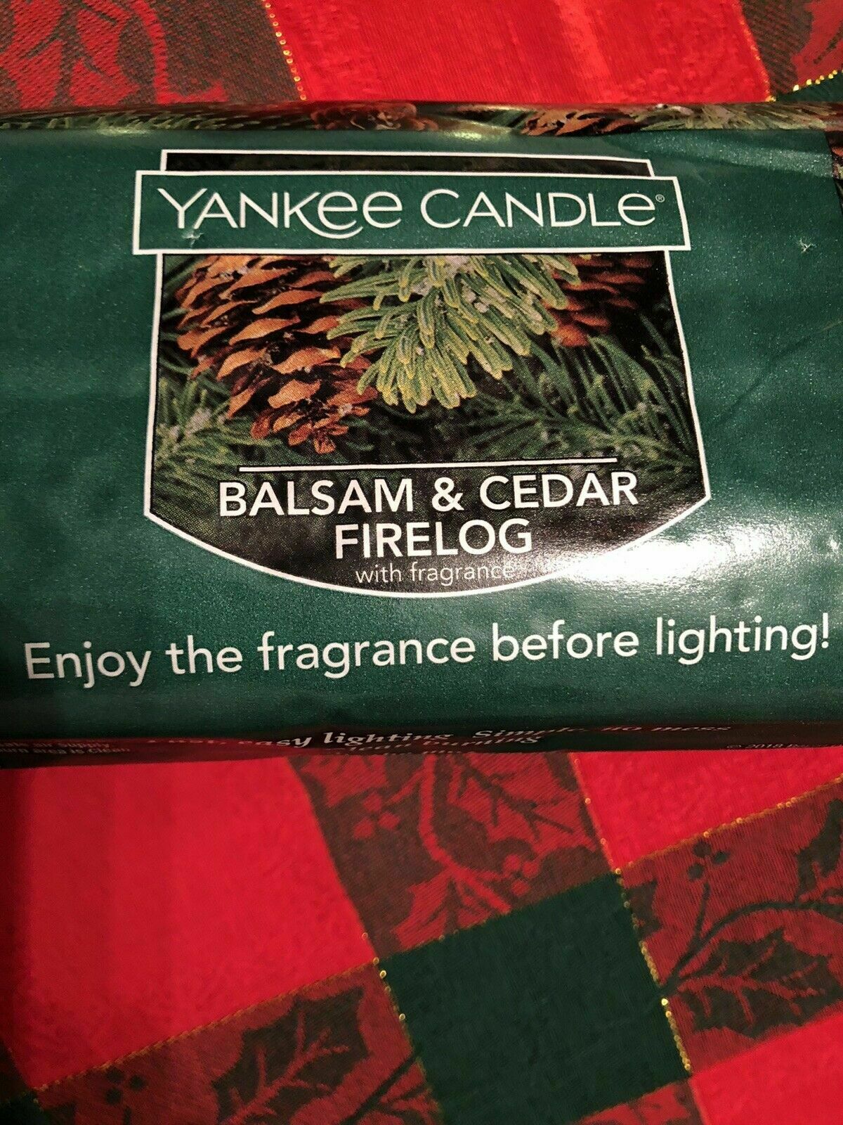 4 Pack Fire logs Yankee Candle Pine Mountain Balsam Cedar Fireplace Wood Burning - Fresh Stock Dated December 2025