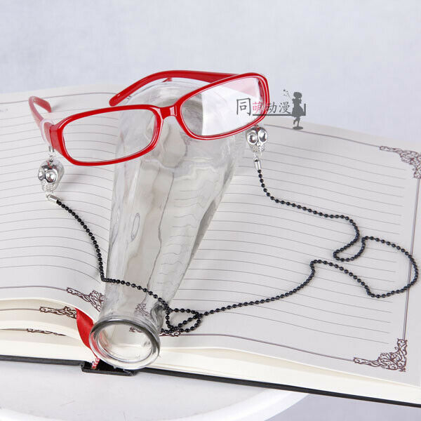 Black Butler Grell Sutcliff Red Skull Chain & Glasses Cosplay Accessorie Prop - Fresh Stock Dated February 2026