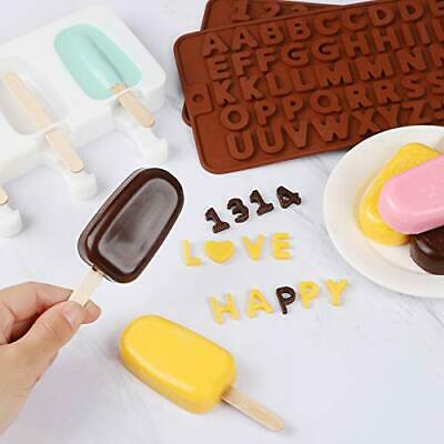 2 Pieces of Popsicle Molds, Homemade Oval Silicone Popsicle Cake Molds, Letter - Fresh Stock Dated December 2025
