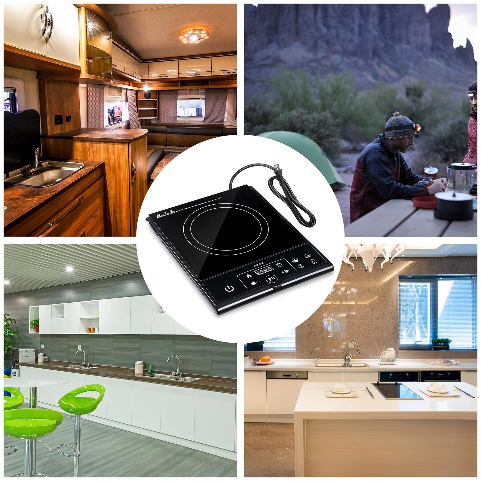 Electric Single Induction Cooker Portable Cooktop Burner 1800W Digital Hot Plate - Fresh Stock Dated February 2026