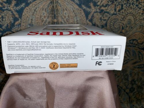 SANDISK IXPAND FLASH DRIVE FOR IPHONE AND IPAD 32 GB SDIX-032G-A57 NEW! - Fresh Stock Dated February 2026