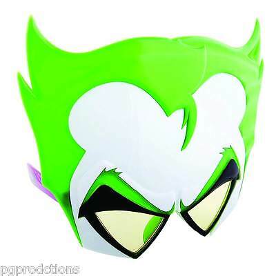 JOKER SUNSTACHES SUNGLASSES DC Comics Cartoon Bat Man Clown Mask Costume Adult - Fresh Stock Dated February 2026