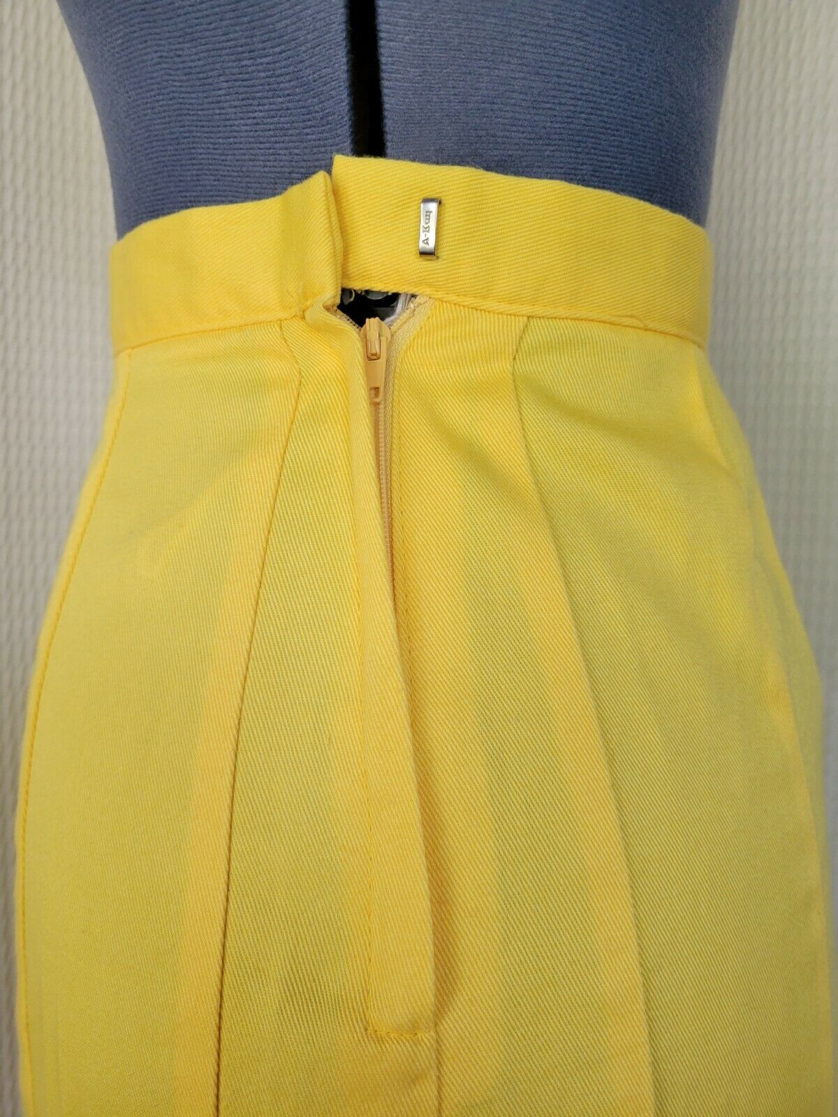 Vintage Bright Yellow Trumpet Pleated Skirt - Fresh Stock Dated March 2026