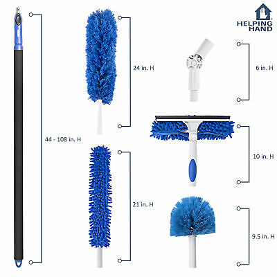 Helping Hand EZ Reach 6-Piece Cleaning Kit - 4 Different Cleaning Heads & 1 - Fresh Stock Dated February 2026