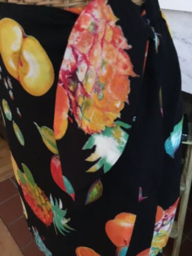 Vintage Fruit Print Short Wrap Skirt M - Fresh Stock Dated December 2025
