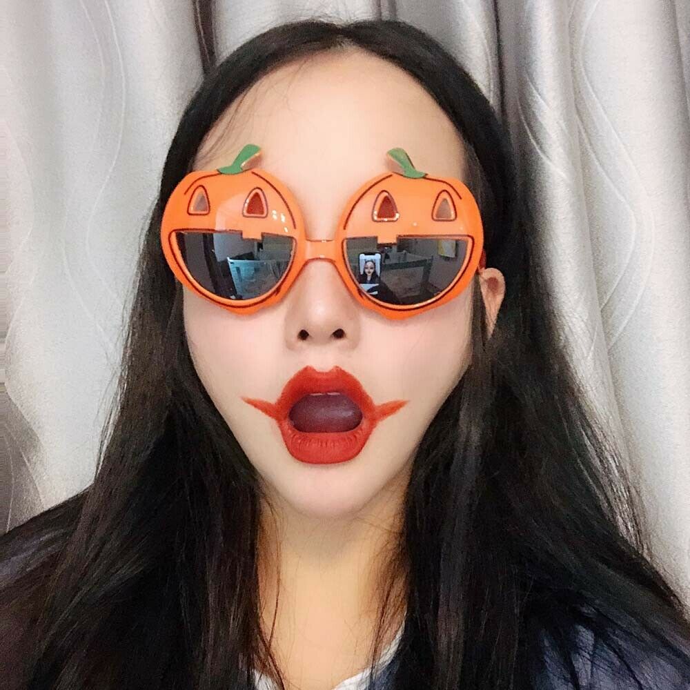 Funny Glasses Pumpkin Skeleton Clown Nose Halloween Party Role-playing Supplie-A - Fresh Stock Dated December 2025