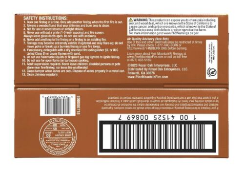 Pine Mountain Citronella Scented Firelogs 4-Pack Case for Outdoor Campfires - Fresh Stock Dated December 2025