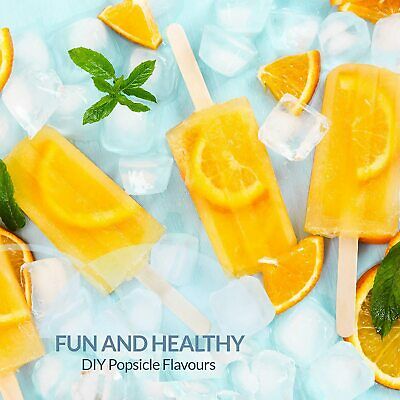 Silicone Popsicle Molds BPA Free Set of 10 Ice Pop Maker with 50 Popsicle Sticks - Fresh Stock Dated December 2025