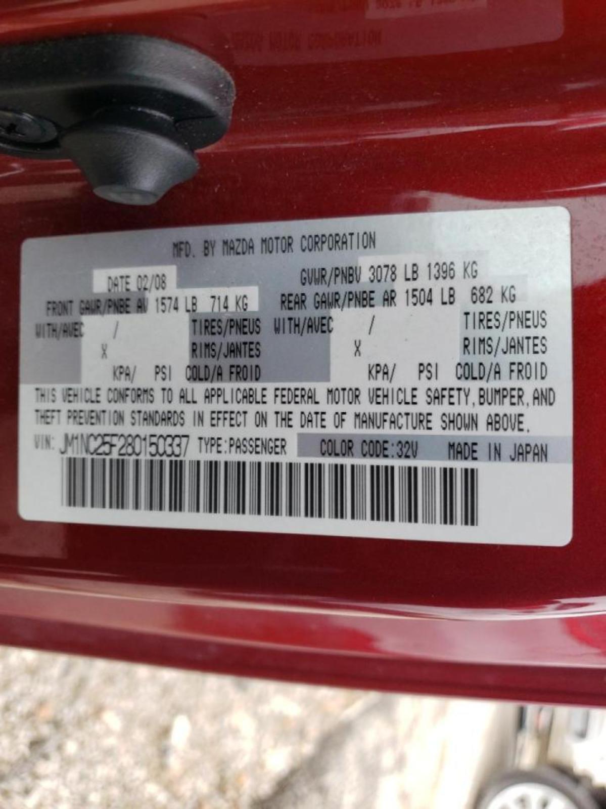 2007-2008 MAZDA MX-5 MIATA (Transmission) MT Manual ABS 5 Speed 102K Miles - Fresh Stock Dated February 2026