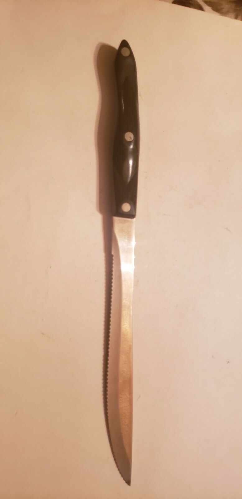 Vintage CUTCO Carving Knife #1723 Serrated Blade Edge Dark Brown - Fresh Stock Dated January 2026