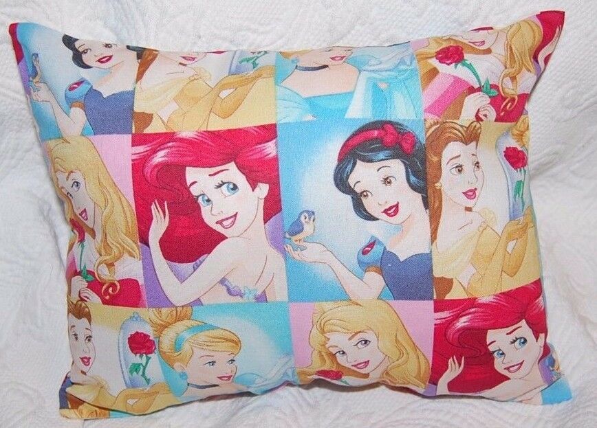 HANDMADE MINI DISNEY PRINCESS BELLE SNOW THIE AURORA ARIEL  CINDERELLA  PILLOW - Fresh Stock Dated December 2025