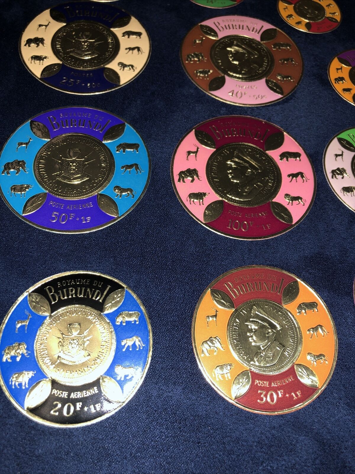 Burundi CB1-16 Set Gold Coin King Mwambutsa IV Africa Coat Arms Air Mail Stamp - Fresh Stock Dated January 2026