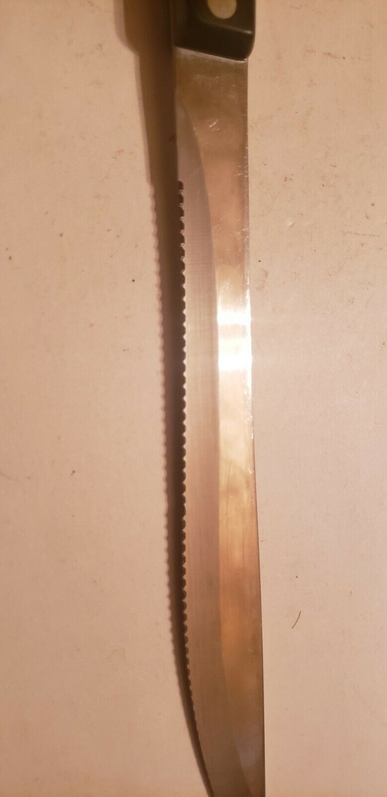 Vintage CUTCO Carving Knife #1723 Serrated Blade Edge Dark Brown - Fresh Stock Dated January 2026