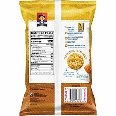 Quaker Rice Crisps Gluten Free Caramel 7.04oz Bags 6 Count - Fresh Stock Dated December 2025
