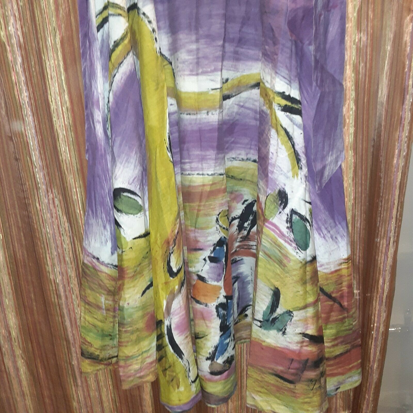 VNTG 50s Hand Painted Cowgirl Mexican Pueblo Tourist Novelty Circle Skirt Medium - Fresh Stock Dated February 2026