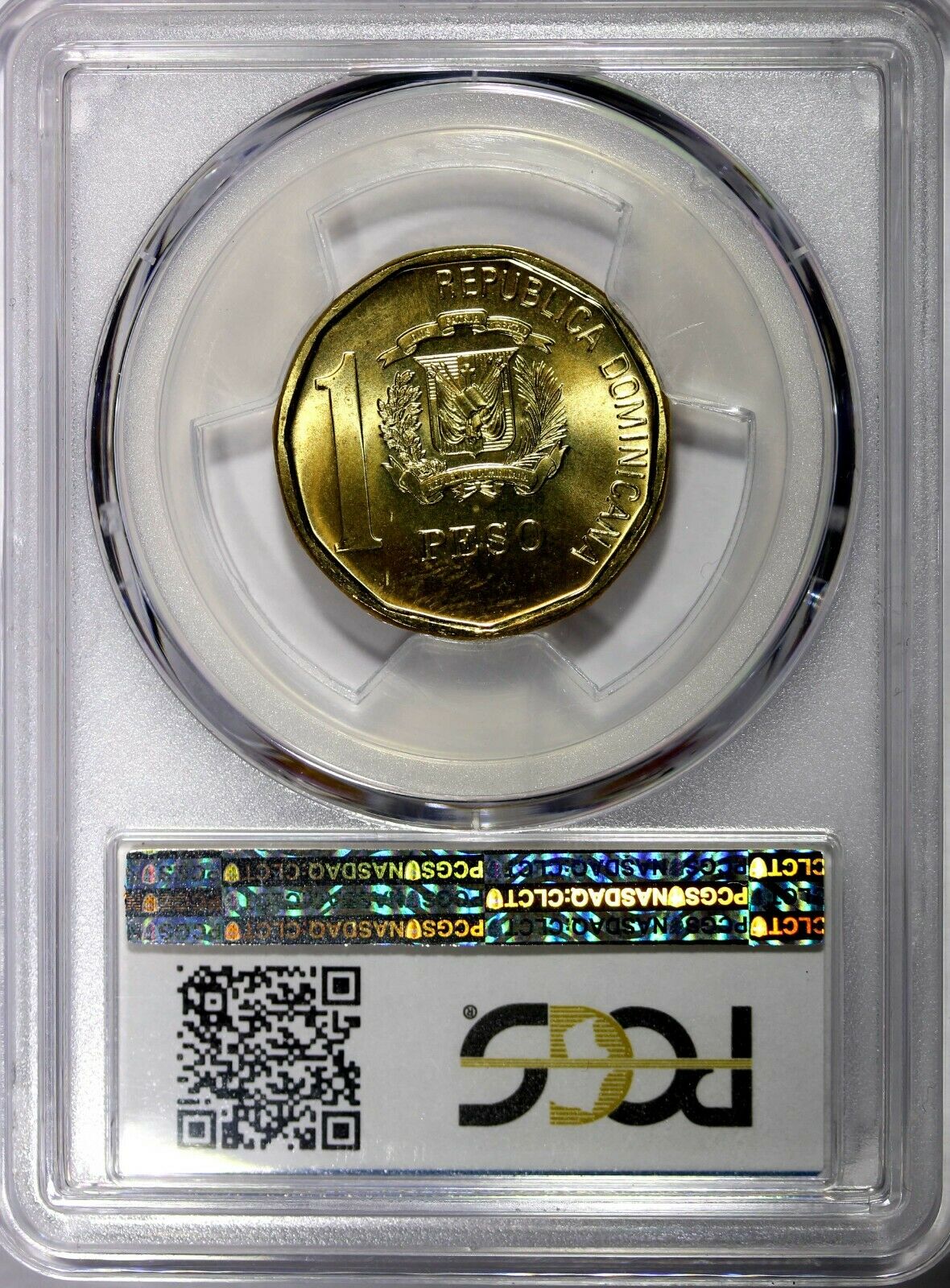 Dominican Republic 2008 1 Peso PCGS MS64 Juan Pablo Duarte y Diez KM# 80 - Fresh Stock Dated February 2026