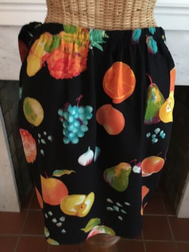 Vintage Fruit Print Short Wrap Skirt M - Fresh Stock Dated December 2025