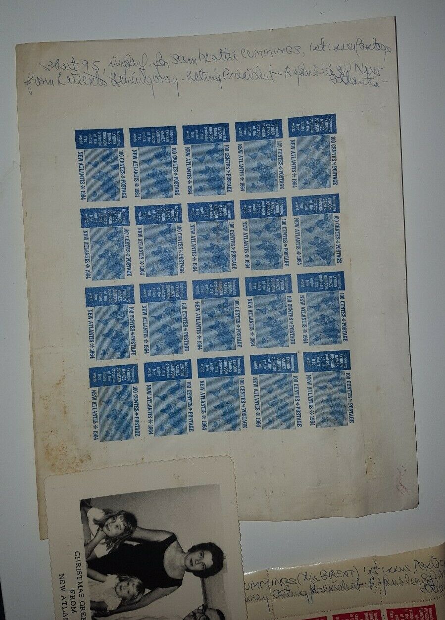 RARE Leicester Hemingway New Atlantis Stamps Signed Letters and More LOOK - Fresh Stock Dated December 2025