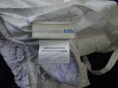 Pottery Barn Kids Bridgette Ruffle Standard Sham Purple Velvet Stripe Tie Close - Fresh Stock Dated December 2025