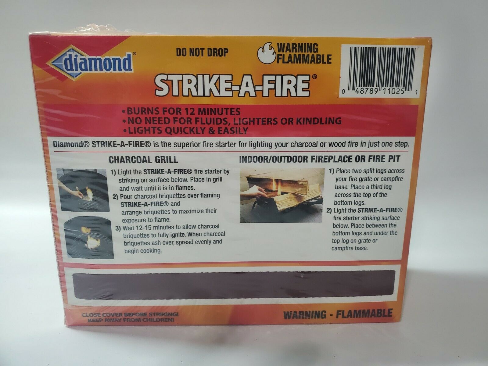 Diamond Strike-A-Fire Starter That Strikes Like a Match 48x2 boxs = 96 sticks - Fresh Stock Dated December 2025