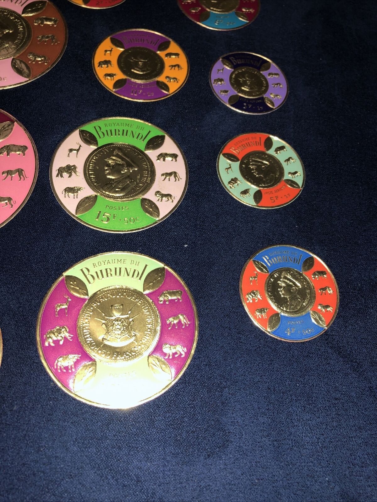 Burundi CB1-16 Set Gold Coin King Mwambutsa IV Africa Coat Arms Air Mail Stamp - Fresh Stock Dated January 2026