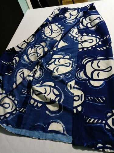 Vintage Greencastle Women's Wrap Skirt Blue White Sz S/M??? No Tags 