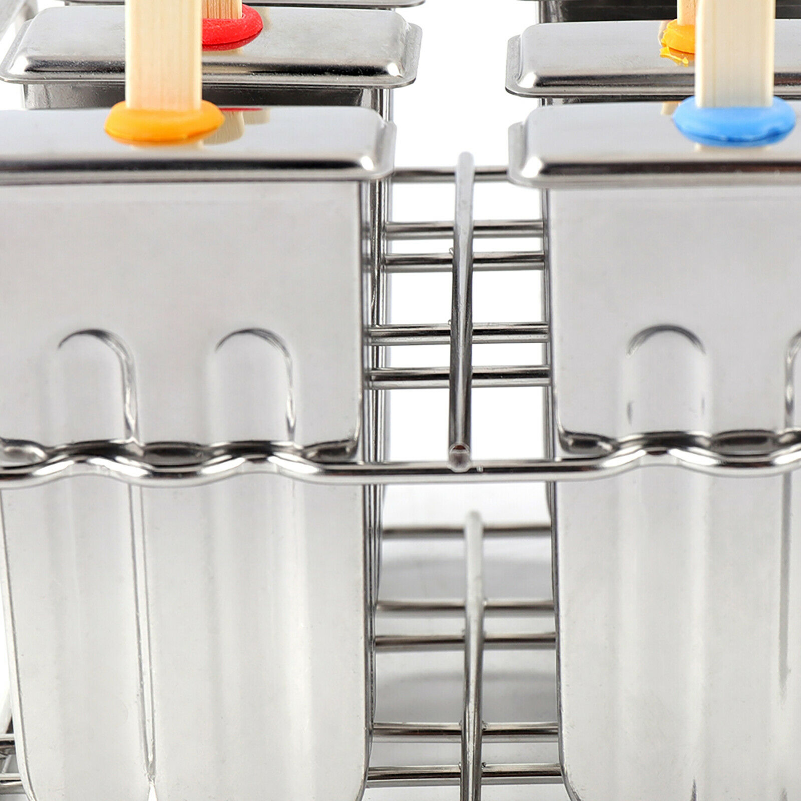 6Pcs Stainless Steel Popsicle Mold Ice Cream Popsicle Stick Mold Holder Maker US - Fresh Stock Dated December 2025