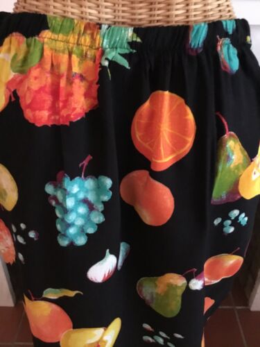 Vintage Fruit Print Short Wrap Skirt M - Fresh Stock Dated December 2025