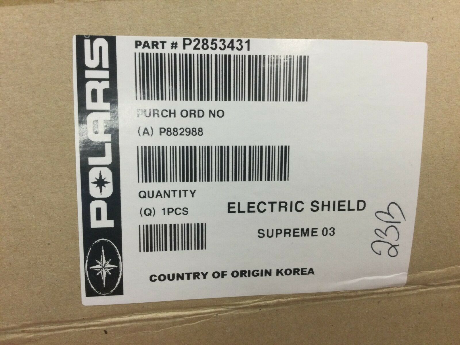 Polaris Supreme 03 04 Snowmobile Helmet Electric Double Lens Shield 2853431 - Fresh Stock Dated February 2026