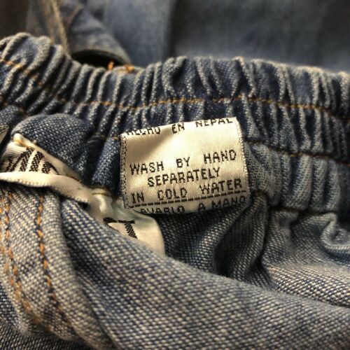 Vintage Denim Maxi Skirt Floral Embroidered Western Prairie Studio West Size L - Fresh Stock Dated February 2026