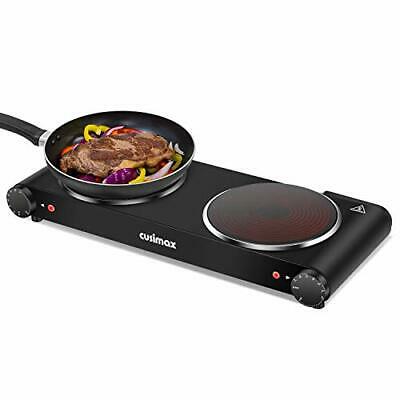 Portable Electric Stove, 1800W Infrared Double Burner Heat-up In Double burner - Fresh Stock Dated December 2025