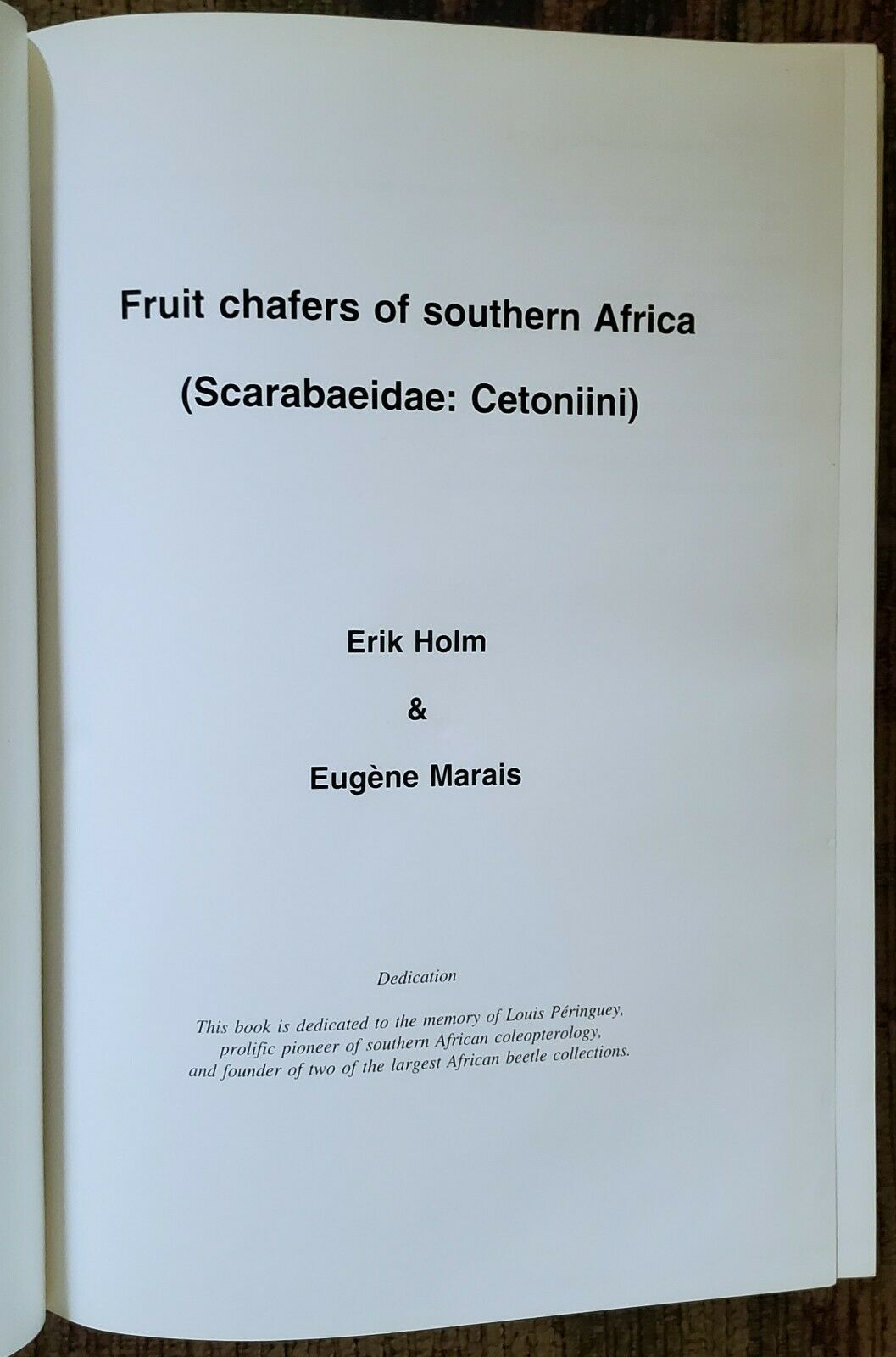 Fruit Chafers of Southern Africa - Erik Holm & Eugene Marais RARE Beetles Insect - Fresh Stock Dated December 2025